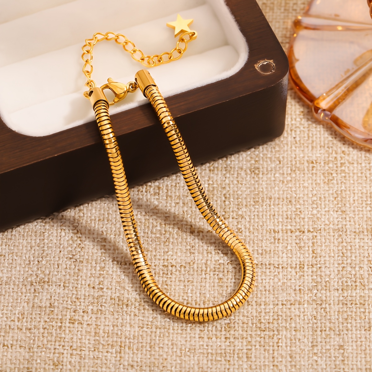 Women's Simple Stainless Steel Snake Chain Bracelet